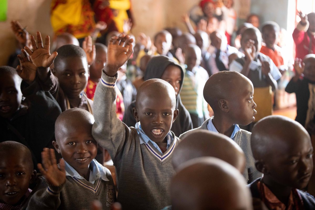 Maasai children at Oloosinon Comprehensive school near Mara West